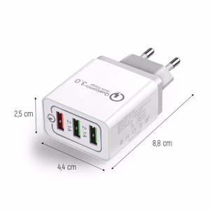 Lādētājs Wozinsky WWC-01 balts (3xUSB / 30W)