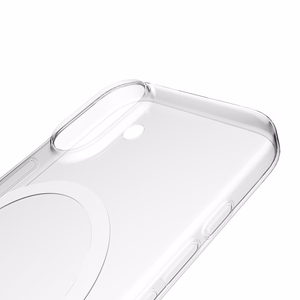 Чехол Puro Lite Mag TPU+PC совместимый с MagSafe для iPhone 17 - прозрачный с белым кольцом
