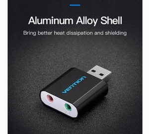 Vention USB External Sound Card Black Metal Type