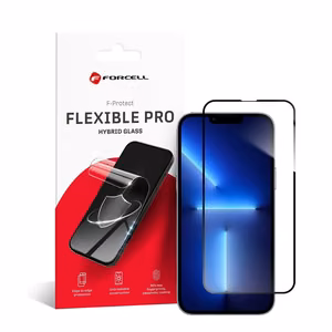 Forcell elastīgais nano stikls 5D iPhone 13 Pro Max/14 Plus melns