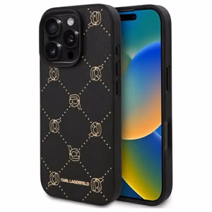 Karl Lagerfeld Magnētiskais Karl Head viedtālruņa apvalks iPhone 16 Pro Max - melns