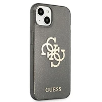 Guess GUHCP13SPCUGL4GBK iPhone 13 mini 5.4" melns cietais apvalks Spīguļu 4G Liels Logotips