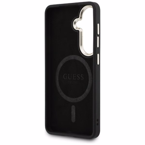 Guess maciņš 4G Embossed Ring MagSafe priekš Samsung Galaxy S26 melns