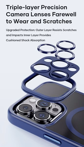 Rock Guard Touch Matte sērijas magnētiskais viedtālruņa apvalks Iphone 15 Plus balts