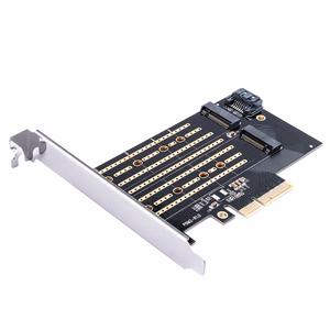 Orico PDM2 PCIe paplašināšanas karte 3.0 ×4 M.2 NVMe un SATA diskiem – melns
