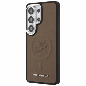 Karl Lagerfeld maciņš Embossed Ring Initials MagSafe Samsung Galaxy S26 Ultra brūns