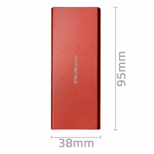 Qoltec 51831 korpuss | M.2 SSD | SATA | NGFF | USB 3.0 | Super speed 5Gb/s | 2TB | sarkans