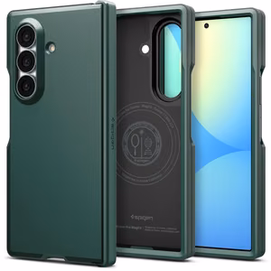Spigen Tough Armor Pro MagFit MagSafe maciņš modelim Samsung Galaxy Z Fold 8 Ultra – tumši zaļš