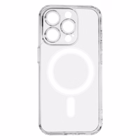 Triecienizturīgs 1,5 mm Magnētiskais viedtālruņa apvalks iPhone 15 Pro 6,1" caurspīdīgs ar kameras aizsardzību