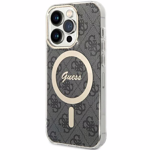 Guess IML 4G magnētiskais viedtālruņa apvalks iPhone 15 Pro - melns