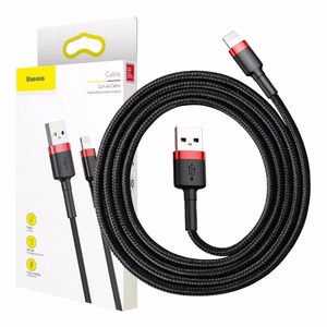 Baseus Cafule USB Lightning kabelis 1,5A 2m (melns+sarkans)