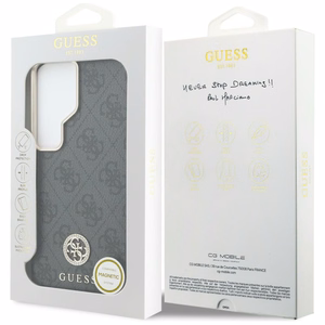 Guess maciņš 4G Rhinestone Round Logo MagSafe priekš Samsung Galaxy S26 Ultra melns