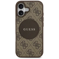 Guess 4G Circle Classic Logo Magnētiskais viedtālruņa apvalks iPhone 17 - brūna