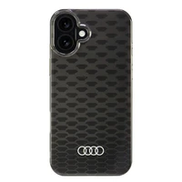 Audi IML Izšuvuma raksts Magnētiskais iPhone 16 Plus 6.7" melns/melns cietais apvalks AU-IMLMIP16M-Q5/D3-BK