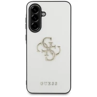 Guess Grained Big 4G Logo Small Classic Logo viedtālruņa apvalks Samsung Galaxy A56 - bēšs