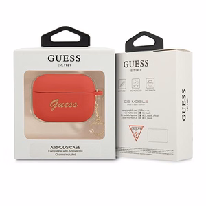 Guess GUAPLSCHSR чехол для AirPods Pro красный/красный Silicone Charm Heart Collection