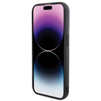 Karl Lagerfeld 3D gumijas daudzveidīgs logotips viedtālruņa apvalks iPhone 15 Pro - melns