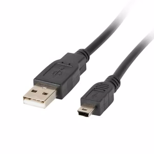 LANBERG CA-USBK-10CC-0018-BK USB 2.0 mini AM-BM5P kabelis, 1.8m, melns