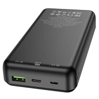 Ārējā baterija Power Bank Hoco J87A Type-C PD 20W+Quick Charge 3.0 20000mAh melna