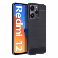 CARBON viedtālruņa apvalks XIAOMI Redmi 12 4G / Redmi 12 5G melns