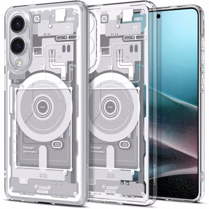 Чехол Spigen Ultra Hybrid Mag с MagSafe для Samsung Galaxy S25 Edge с принтом - белый