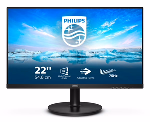 Philips V Line 222V8LA/00 monitors 54,6 cm (21,5") 1920 x 1080 pikseļi Full HD LCD melns