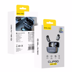 Blavec Lavalier mikrofoni x 2 MK-03 ClipGo Type C (LMMK03-S) sudrabs