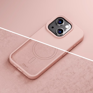 Etteri Silikona mag futrālis iPhone 14 6,1" gaiši rozā krāsā