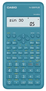 CASIO zinātniskais kalkulators FX-220PLUS-2 zilā krāsā, 12 ciparu displejs