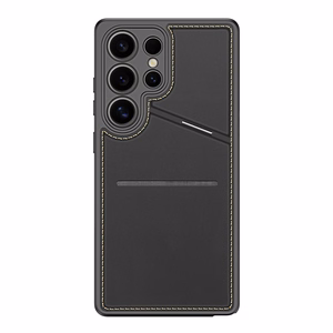 Viedtālruņa apvalks Samsung Galaxy S25 Ultra ar statīvu un maku (m) - melns