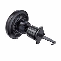 Tech-Protect MM15W-V4 automašīnas tālruņa turētājs ar MagSafe 15W indukcijas lādētāju, stiprināms pie ventilācijas restes - melns