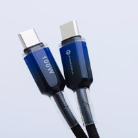 FORCELL F-ENERGY C357 kabelis Type C uz Type C QC4.0 PD 5A 100W Gradients 1 m melns