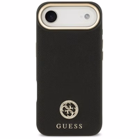 Guess Graudains Strass Logotips Magnētiskais viedtālruņa apvalks iPhone Air - melns