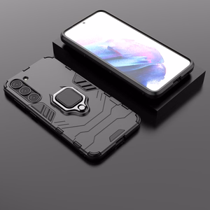Ring Armor viedtālruņa apvalks Samsung Galaxy S23+ bruņots pārsegs magnētiskais turētājs gredzens melns