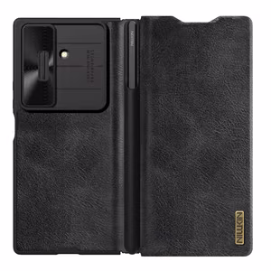 Nillkin Qin Pro viedtālruņa apvalks priekš Samsung Galaxy Z Fold 7 ar S Pen Space - melns