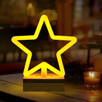 Neon Wood statīvs LED STAR silti balts FLNW04 Forever Light