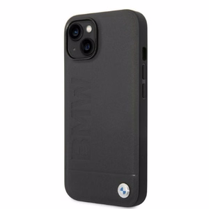 Viedtālruņa apvalks BMW BMHMP14SSLLBK iPhone 14 6.1 "melns / melna cietais apvalks Paraksta Logotipa Iespaids Magnētiskais