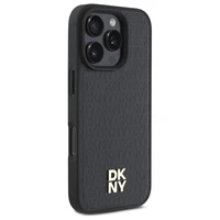 DKNY ar atkārtotu logotipu Magnētiskais viedtālruņa apvalks iPhone 16 Pro Max - melns