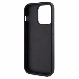 Guess 4G Printed Stripes Magnētiskais viedtālruņa apvalks iPhone 15 Pro Max - melna