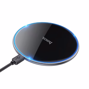 Bezvadu lādētājs Hoco 2A 15W ar gaismu CW6 PRO melns