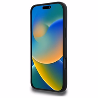 Karl Lagerfeld silikona magnētiskais viedtālruņa apvalks iPhone 16 Pro ar Choupette galvas attēlu - melns