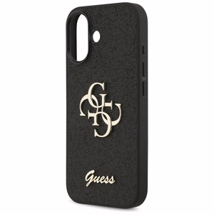 Guess Fixed Glitter Big 4G viedtālruņa apvalks iPhone 17 - melns