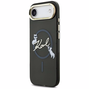 Karl Lagerfeld IML Choupettes Karl Script Logo MagSafe iPhone Air Maciņš - melns