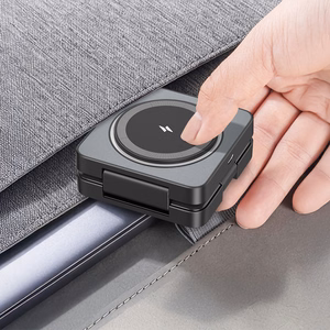 Blavec indukcijas lādētājs BQI-04 Qi 15W magnētiskais Magsafe 3 in 1 UniCharge (BQI04-QIMB) melns