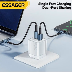 Lādētājs Essager Color balts 70W (PD / QC3.0)