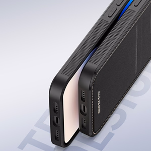 3in1 Maciņa apvalks ar statīvu iPhone 14 Pro MagSafe RFID Bloķētājs Dux Ducis Rafi Mag - melns