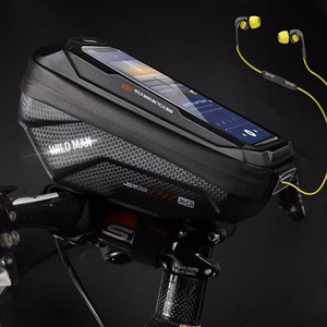 WILDMAN ceļojumu soma velosipēda rāmim ar rāvējslēdzēju, 0,6L (4 "- 7"), MS33, melna