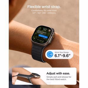 Spigen Athlex Air M siksniņa Apple Watch 44 / 45 / 46 / 49 mm, melna un pelēka
