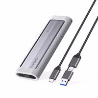 Orico AXM2S-G2-V1 M.2 NVME/NGFF USB-C/USB-A uz USB-C 6Gb/s / 10Gb/s disku ietvars - pelēks