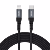 Choetech IP0039 USB-C / Lightning MFi kabelis, 1,2 m garš - melns